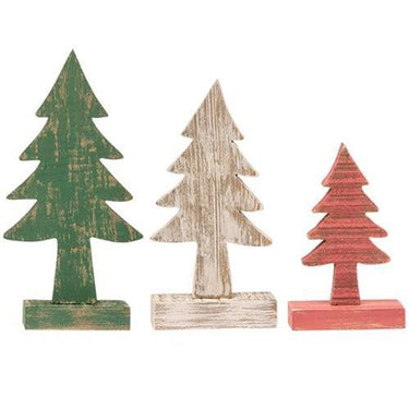 3/Set, Rustic Wood Christmas Trees - The Fox Decor